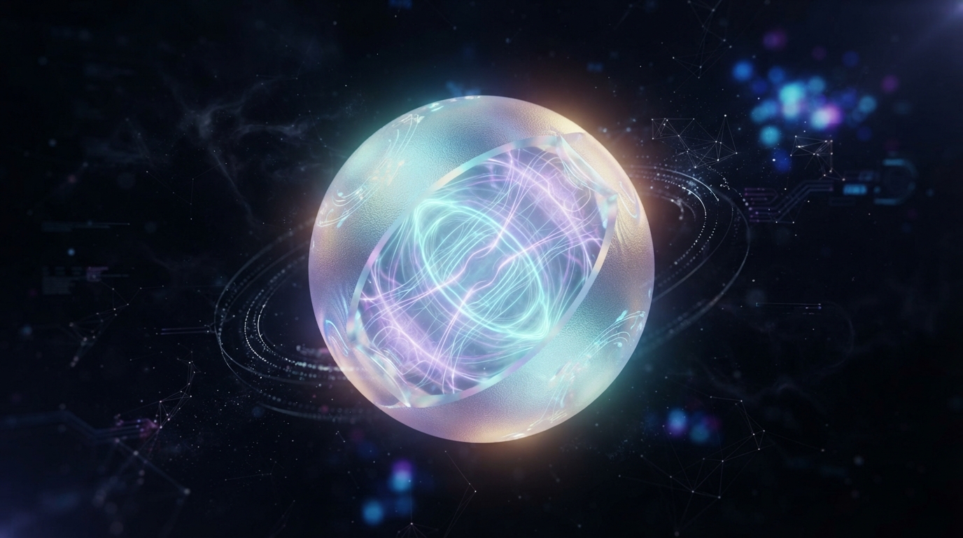 Veda AI Glass Sphere Floating